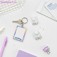 NewBaby Card Sleeve Transparent Bag 2 5Pcs with Hanging Bule Display Pendant for Travel Office Use V
