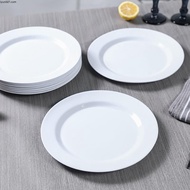 dining plate set melamine dining plate ceramic dining plate set ceramic ✿Yinshine Melamine Plate 10 inch Plastic Plato Round Meat Plates White Unbreakable Hindi Mababasag☆