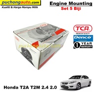 Engine Mounting - Honda T2A T2M 2.4 2.0 - 5pcs SET