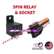 UNIVERSAL CAR RELAY 4 PIN RELAY / 5 PIN RELAY SOCKET RELAY 5 PIN 12V AND 24V 40A 87 MINXE H4458