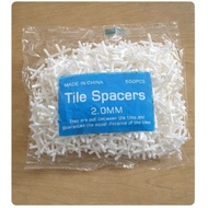 Tile Spacers 2.0mm / 2.5mm (500pcs) | Penjarak Jubin Salib | Tile Spacer