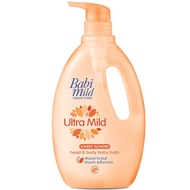 Free Delivery  Babi Mild เบบิมายด์ Ultra Mild Sweet Almond Head and Body Baby Bath 850 ml / Cash on Delivery