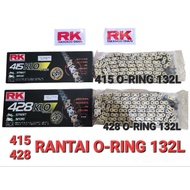 RK KAWASAKI KLO CHAIN 415 O SEALED RING CHAIN 428 ORING RANTAI 132L RANTAI ORING CHAIN RK