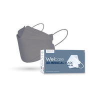 WELCARE หน้ากากอนามัยทางการแพทย์ 3D WF-99 สีเทา (กล่อง 50 ชิ้น)