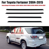 4Pcs Car Door Window Trim Edge Moulding Weatherstrip Seal Strip for Toyota Fortuner 2004-2015 68161-