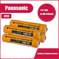 4PCS Panasonic 1.2v 630mAh NI-MH rechargeable AAA Brand Cordless Phone batteries wireless keyboard mouse toy