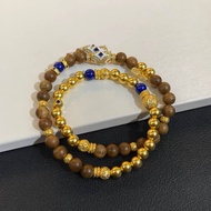 8.11 Original Jewelry Long Not Fade Ancient Method Sand Gold < Fuyao · Star > Double Circle Natural 