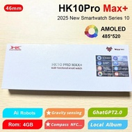 2025 NEW HK10 Pro Max + Plus Smart Watch AMOLED Series 10 NFC Compass 4GB Local Album Music Men Wome