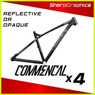 ▥ ◸ ⊕ STICKER DECAL ONLY MOUNTAINPEAK COLE COMMENCAL BIKE FRAME BRAND