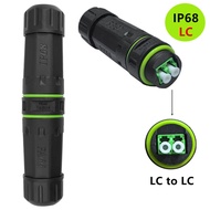 IP68 Waterproof Duplex LC Fiber Optical Coupler Adapter, Dual LC Fiber Optic Cable Connector for Dem