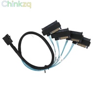 CHINKMY Mini SAS HDD Cable, 50cm/1.6ft High Speed SFF 8643 to 4 SAS 29P Cable, durable 12Gbps SFF 86