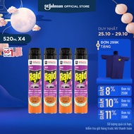 Combo 4 RAID Xịt Côn Trùng 520MLx4