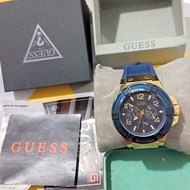 jam tangan guess original pria gold blue