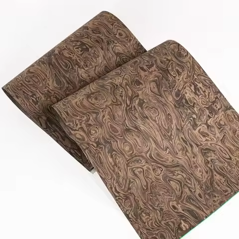ALPi Chocolate Tree Tumor Technology Solid Wood Veneer Decoration Hotel Furniture Veneer Board 58x25