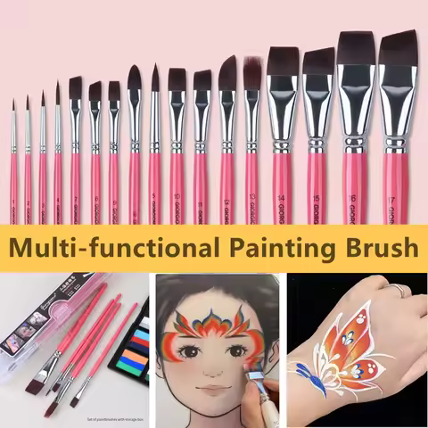 7/10/17Pcs Painting Brush Face Body Painting Brushes Tool Set ,High Quality Artist Watercolor Tools