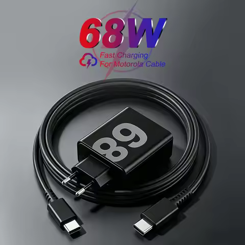 NEW Original 68W For Motorola Charger USB C Type-C Fast Chargers For Motorola Phone Adapter 68W Fast
