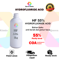 HF 55% ( Hydrofluoride Acid ) 1kg / HF Pembersih Kerak & Jamur Kaca / HF 55% 1kg Murah