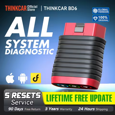 THINKCAR BD6 Car Diagnostic Tool Bluetooth ScannerOBD2 Scanner Full System Diagnose 5 Reset OIL IMMO