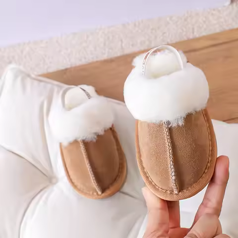 Autumn and Winter Popular Walking Shoes Baby Shoes 0-1 Year Old Warm Shoes Cotton Shoes Casual Soft 