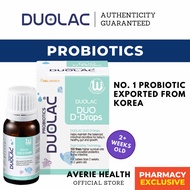 Duolac Baby Probiotics Duo D-Drops 7.5ml | Healthy Gut &amp; Growth, Vit D | Bifibaby / BioGaia / NewGen / Ivenet / Lactokid