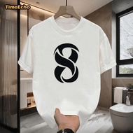 Awesome number 8 printed T-shirt for men and women