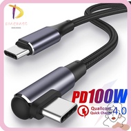 DIACHASG USB C to USB Type C Cable Laptop Data Line 5A Right Angle