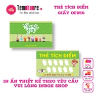 Print on demand loyalty card size 9x5.5 cm Offset paper 250