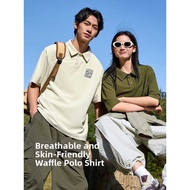 | Baleno Short Sleeve Polo Shirt Light Blue Collar Waffle Fabric Men's |