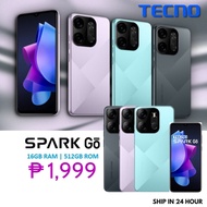 Tecno Spark Go (16GB+512GB) 2023 Original Cellphone 7.2Inch 5G Android Smartphone Legal Mobile Phone