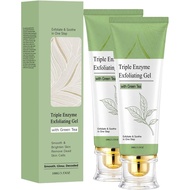 TripleEnzymeEfoliatingGelwithGreenTea,RemovesDeadCells,BrightensTone,DeepPoreFaceEfoliant,GentleFaci