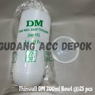 Diskon promo THINWALL DM 200ML MANGKOK BULAT PLASTIK DM200 ML BOWL