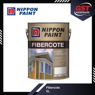 Nippon Paint Fibercote 5L Cat Cement Paint Fiber Board Paint Kayu Cat Fascia Fiber Papan Simen