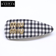 Miu Miu 【近全新】 5IF092 2F9H F0967 FERMAGLI 格紋髮夾 【二手】