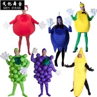 Shopping Mall COS Fruit Dress Up Costume Adult Children Grape Lemon Blueberry Apple Banana Clothes