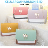 KH Korean Bag Pearl Cat Motif Sling Bag Woman Fashion Bag Pearl Cat Imported Bag A4