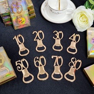 [Onw] 16/18/20/21/30/40/50/60 Number Shape Bottle Opener For Birthday Party Wedding Anniversary Souv