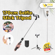 [Selfie Stick] 170cm Selfie Stick Tripod Mobile Phone Holder Monopod Bluetooth Remote Shutter Portab