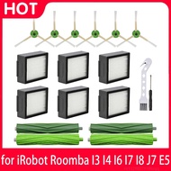 สำหรับ IRobot Roomba I3 I4 I6 I7 I8 E5 E6 E7หุ่นยนต์อะไหล่เครื่องดูดฝุ่นอุปกรณ์เสริมหลักด้านข้างแปรง Hepa กรองฝุ่น Bag6888