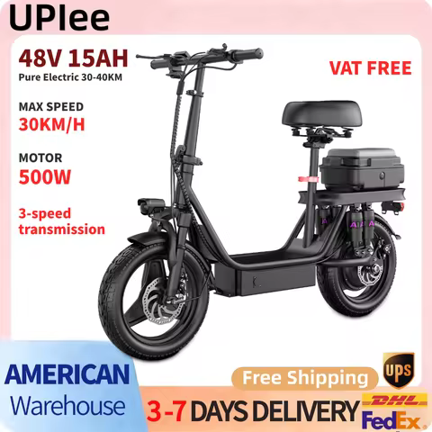 UPlee GQ8 electric scooter 500W48V15AH electric bike adults 30KM/H 40mile range electric motorcycle 