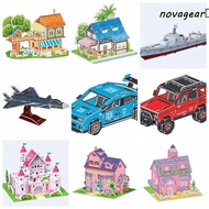 NOVAGEAR​ 3D Castle Airplane Assembly Model, Building Model Castle, Cartoon EVA Handmade Airplane Ch