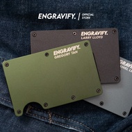 ENGRAVIFY Custom Name Minimalist Slim Men Wallet  - RFID Wallet Name Card Holder Wallet - Wallet Men