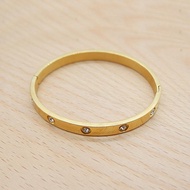 Stainless Steel Unisex Timeless Bangle - Gold Tone