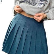 HITAM - Her's - Lisa Tennis Midi Skirt Midi Skirt Korean Pleated Skirt - Black, S,,