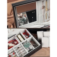 PREMIUM Jogja Crafts ID - 8 Slot Watch Box Plus Jewelry Case With Security Lock