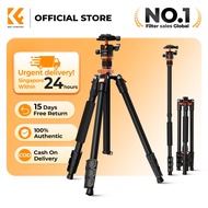 K&F CONCEPT K254A3+BH-28L Camera Tripod + BH-28L Head –177cm, Detachable into Monopod