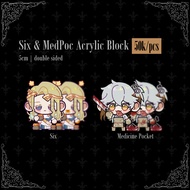 Reverse: 1999 Acrylic Block Six & Medpoc