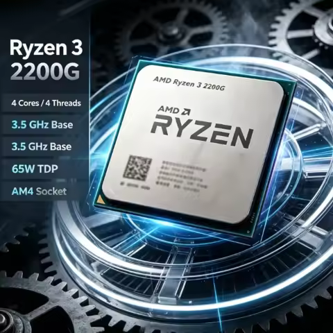 AMD Ryzen 3 2200G Silent PC Build APU 65W Low Power Radeon Vega 8 Graphics 4 Core 4 Thread 3.5GHz AM