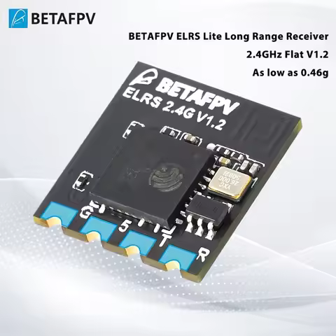 1/2/3 PCS BETAFPV ELRS Lite Long Range Receiver 2.4GHz With Flat+Tower Antenna V1.2 10x10x6mm 5V Inp