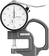 Mitutoyo 7301A Dial Thickness Gage, 0-10mm Range, ±15µm Accuracy, 0.01mm Graduation, 1.4N or Less Me