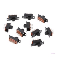 CON 10Pcs SS22F32 6 Pins 2 Positions DPDT On On Mini Slide Switch 0 5A Toggle Switch